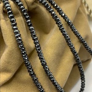 Bronzo Italia 36" 80 ct Hematite Bead Necklace NEW